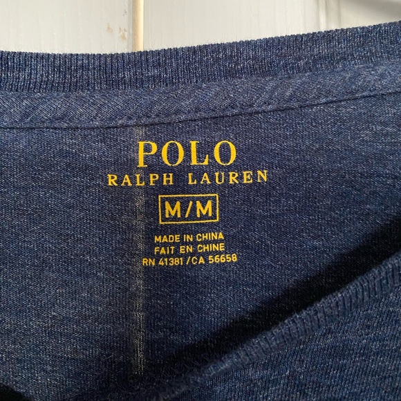 Polo by Ralph Lauren Men’s Medium Blue Long Sleeve T Shirt - Picture 3 of 5